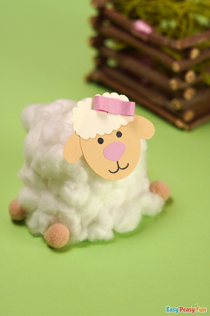 Cotton Ball Sheep Craft Easy Peasy and Fun