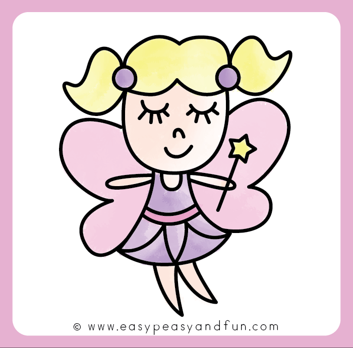 How to Draw a Fairy Step by Step Drawing Tutorial Easy Peasy and Fun