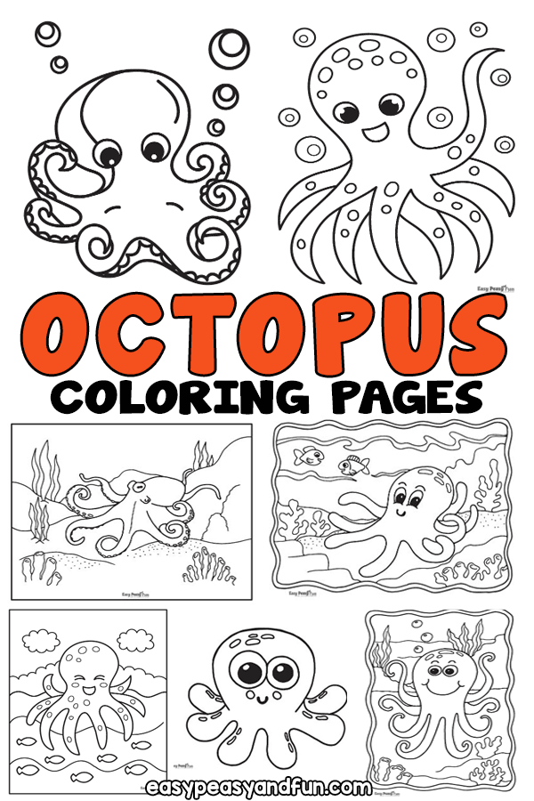 Octopus Coloring Pages 30 Printable Sheets Easy Peasy and Fun