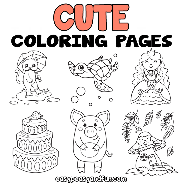 Cute Coloring Pages Free Printable Easy Peasy and Fun