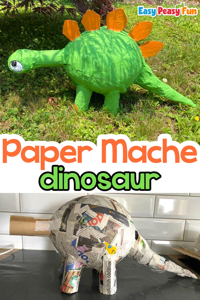 How to Make a Paper Mache Dinosaur Easy Peasy and Fun