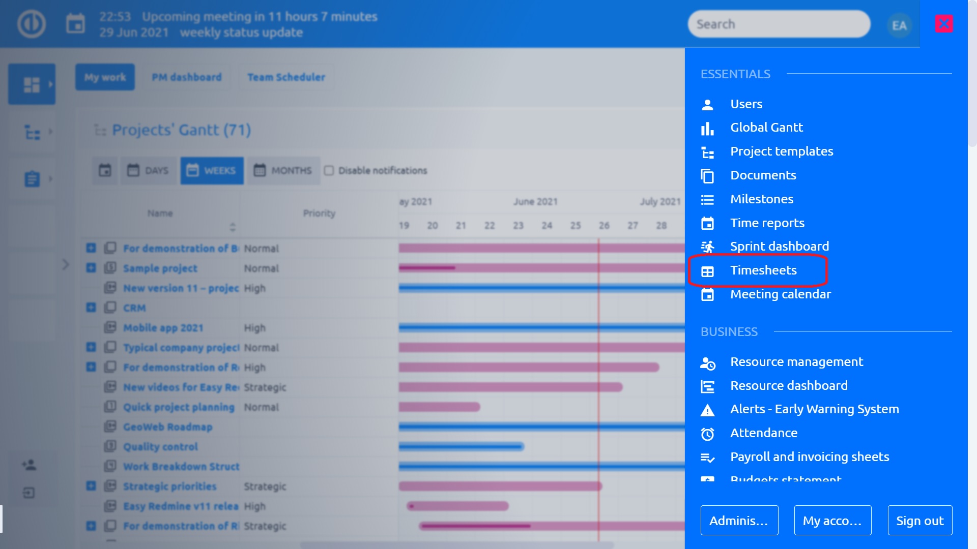 Timesheets Easy Redmine