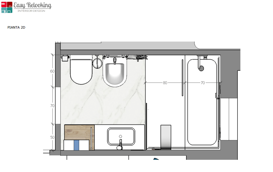 Bagno con doccia e vasca il progetto easyrelooking