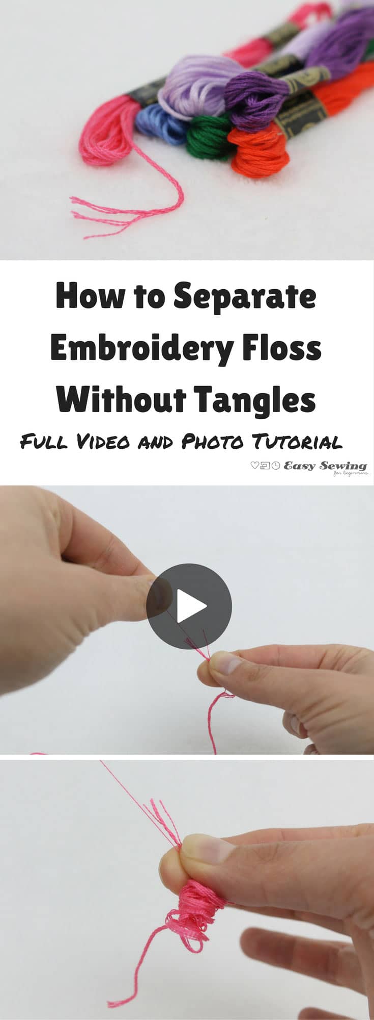 How to Separate Embroidery Floss and Prepare for Hand Embroidery Easy