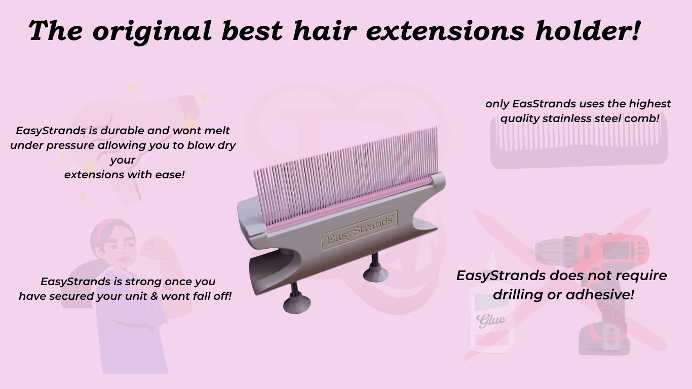 EasyStrands2 Hair Extensions Holder Black & Silver Easystrands Hair