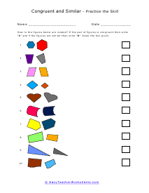 Congruent and Similar Worksheets