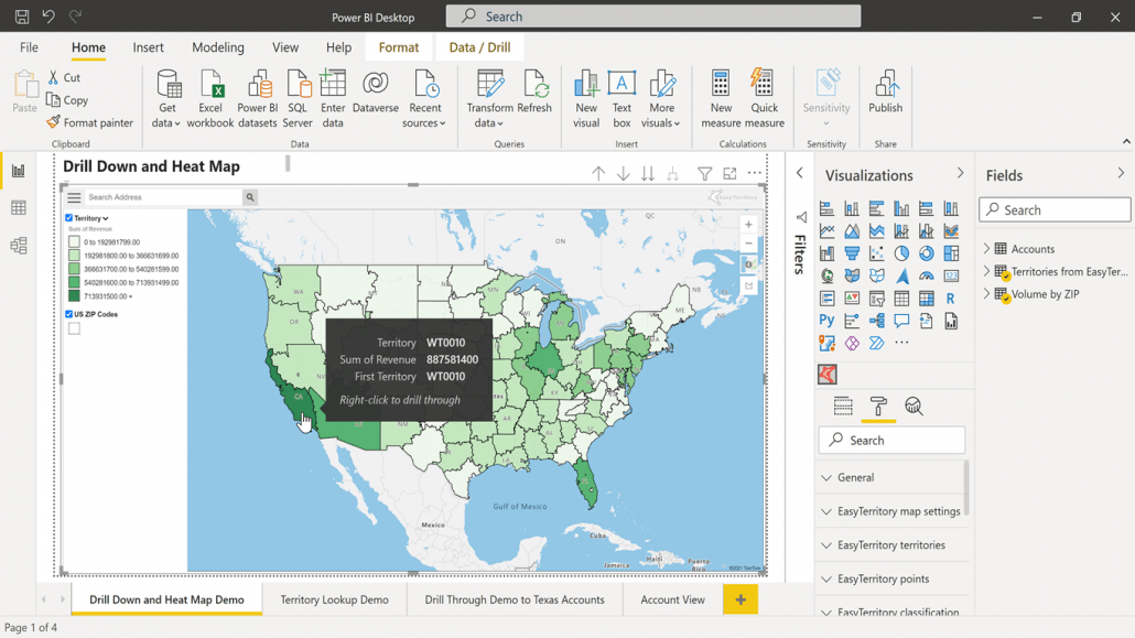 EasyTerritory for Power BI Power BI Map Visual EasyTerritory