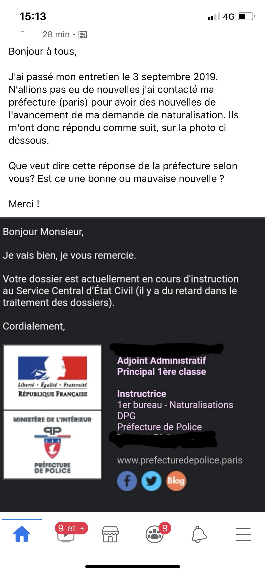 NATURALISATION PAR DECRET FORUM 1 Suivi de dossier REZE & SCEC