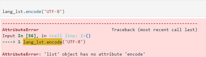Solve attributeerror ‘list’ object has no attribute encode in Python