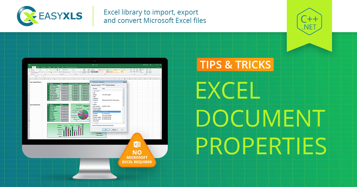 Summary and custom properties for Excel file in EasyXLS Guide
