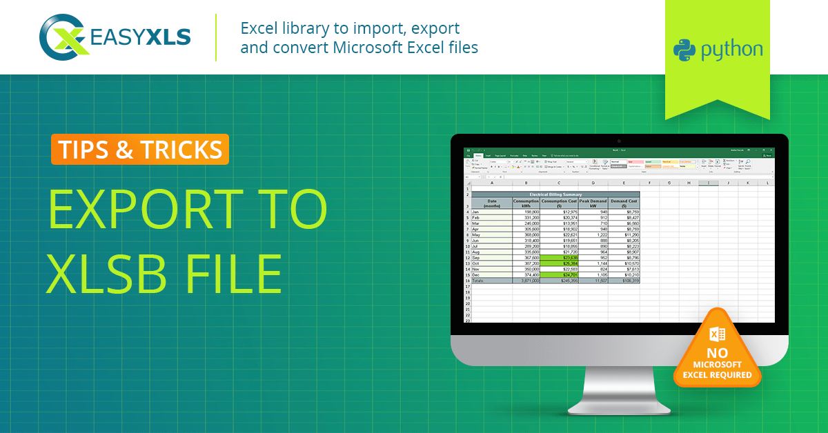Export data to Excel XLSB file in Python EasyXLS Guide