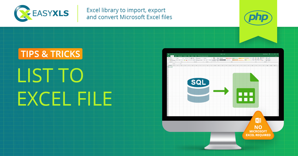 Export List to Excel in PHP EasyXLS Guide