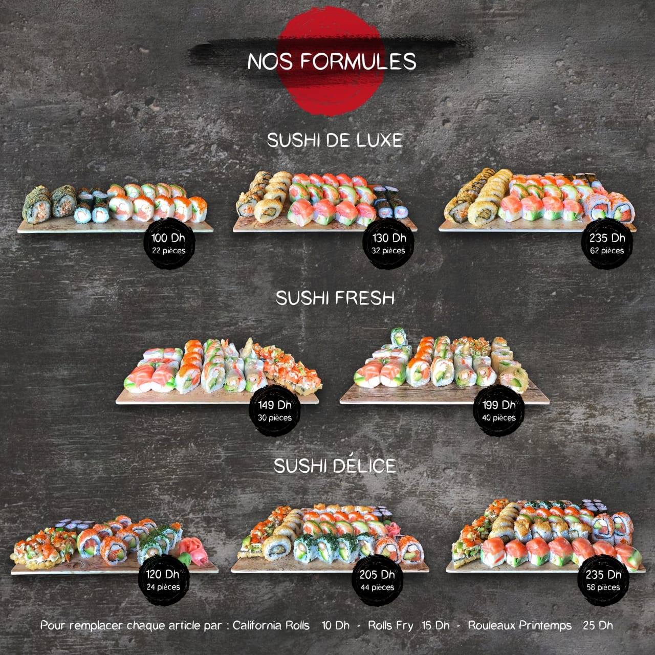Ashokai Sushi Gauthier Casablanca MENU 2020 Livraison à Domicile