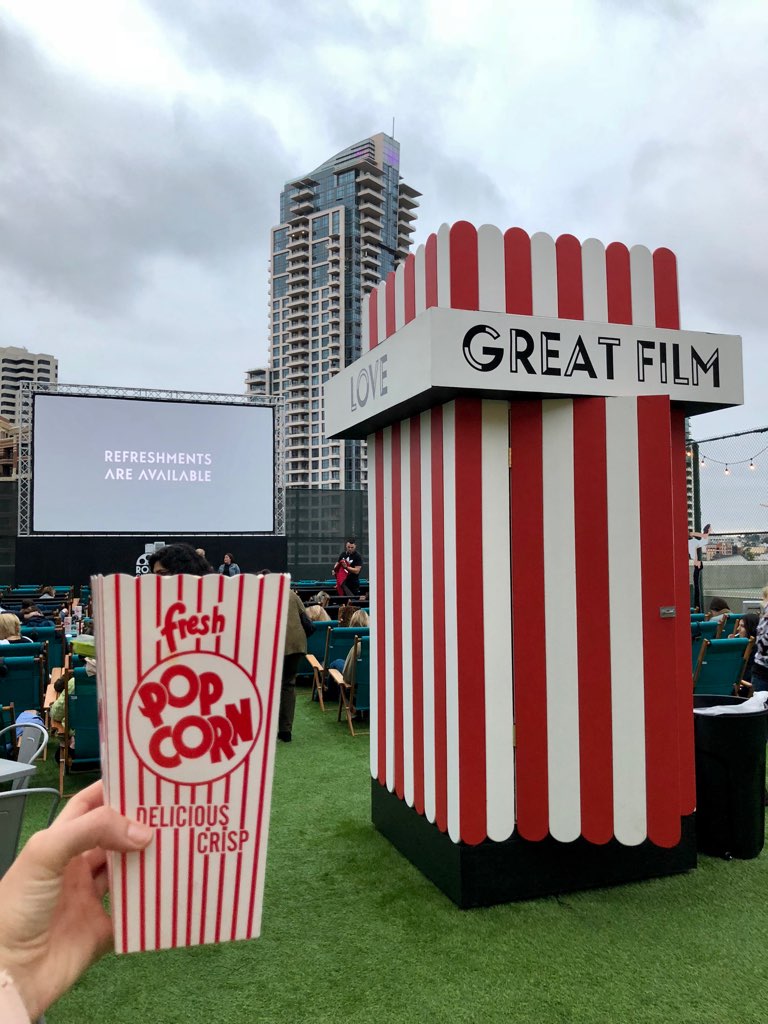 Date Idea of the Month Rooftop Cinema Club at Manchester Grand Hyatt Eat, Drink, Be San Diego