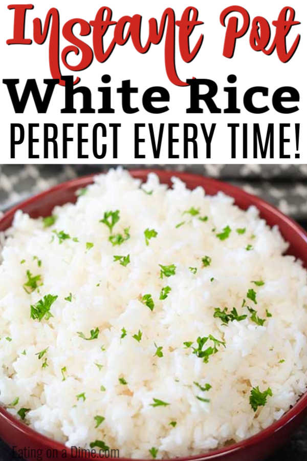 Instant pot white rice White Rice instant pot recipe ready in minutes!