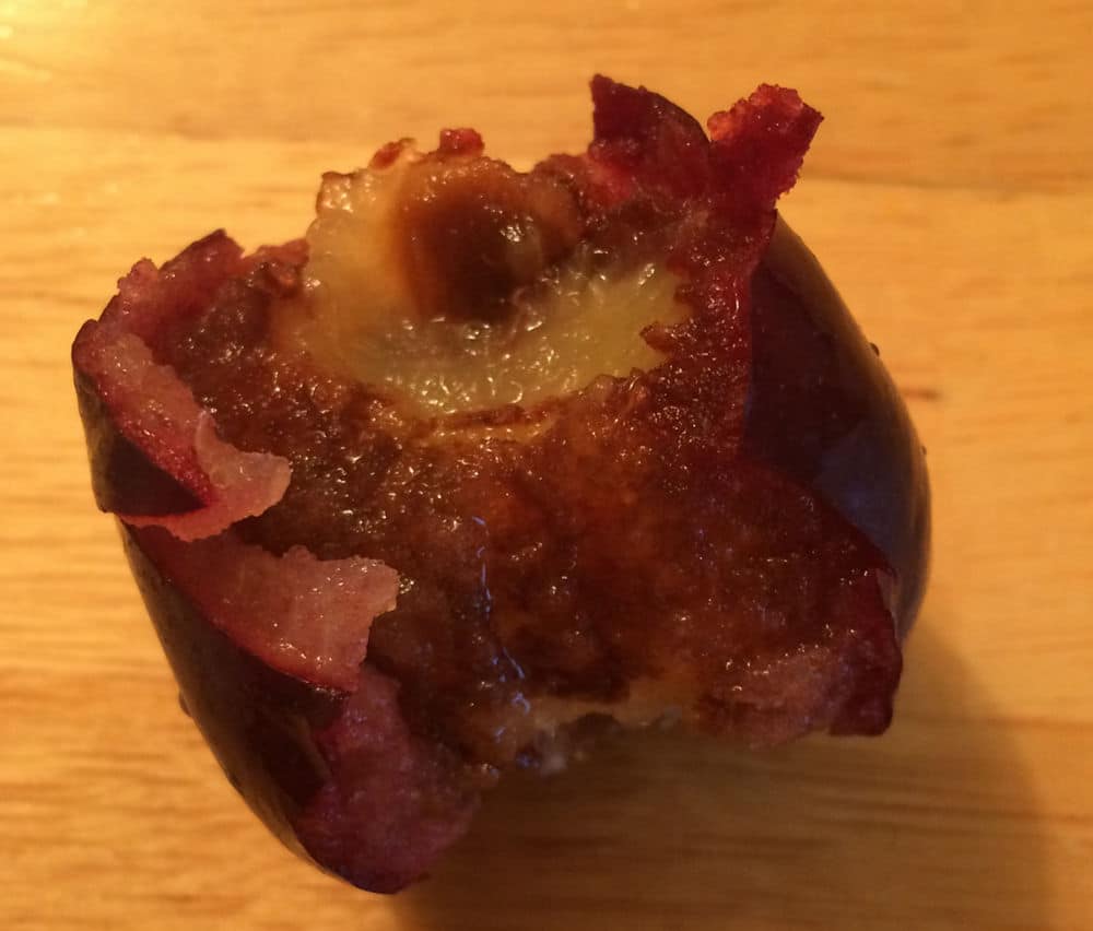 A plum that's brownish inside?