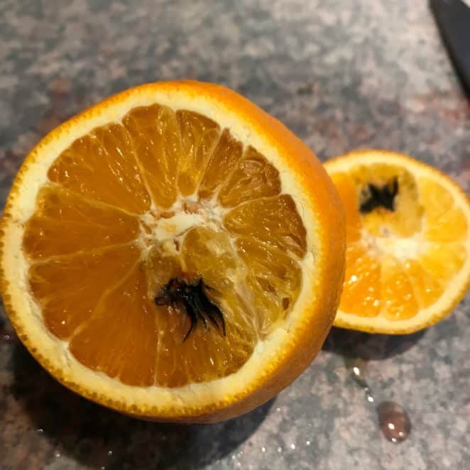 Why is this orange black inside?