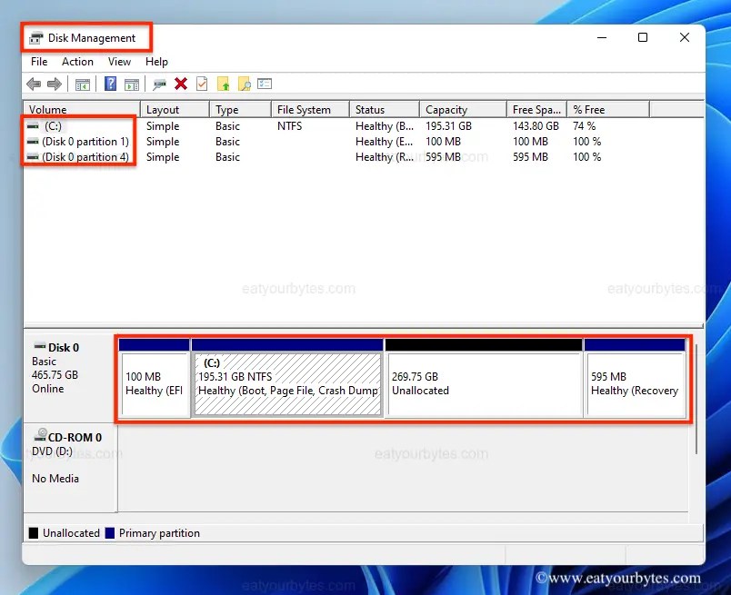 How to use Windows 11 “Disks and Volumes” Settings options