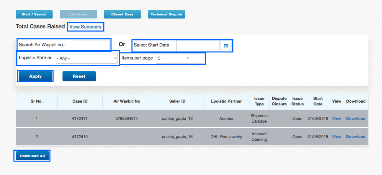 Resolution Center eBay Global Shipping