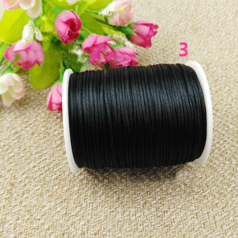 100M 1.5mm Chinese Knot Satin Nylon Braided Cord Macrame
