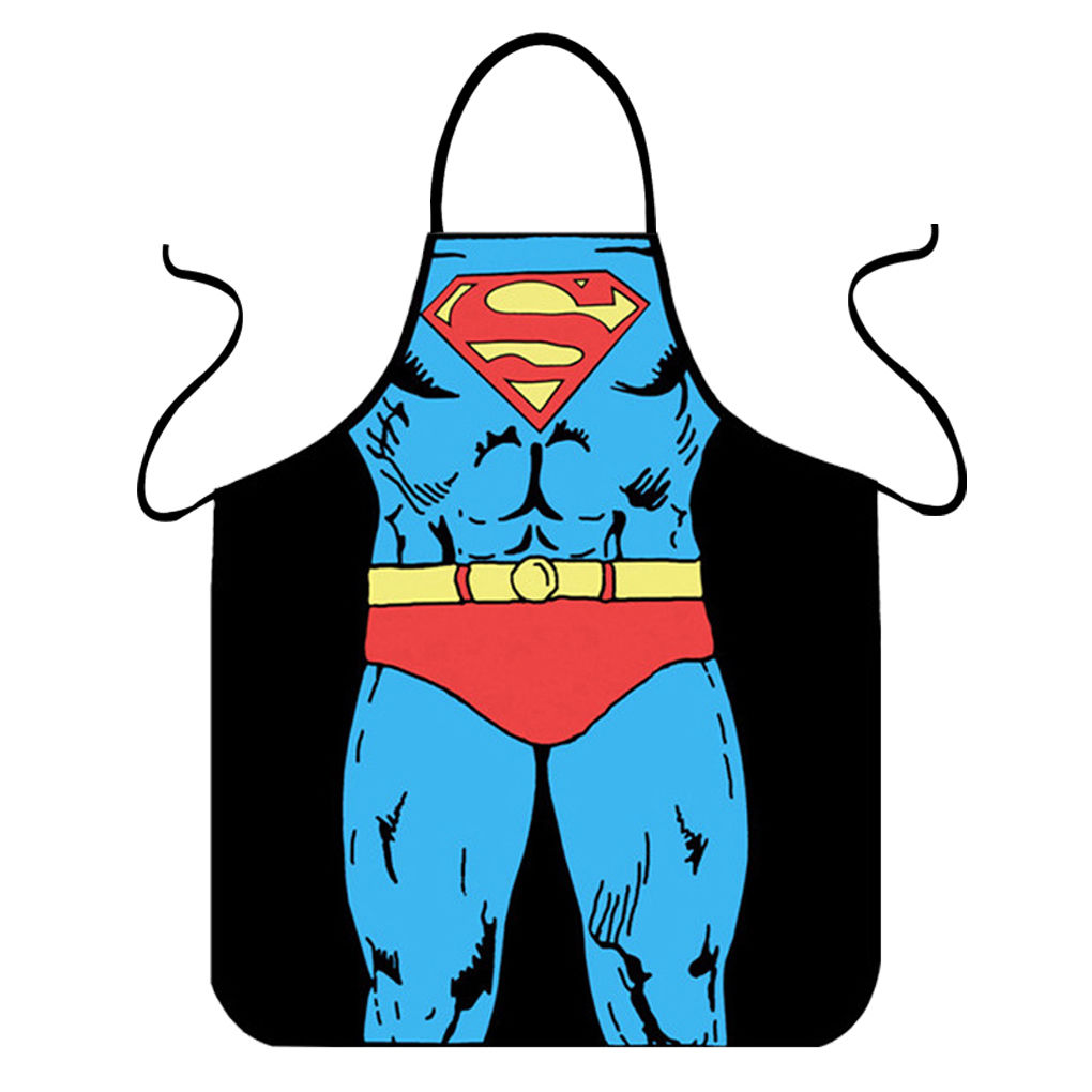 Women Men Funny Gift Kitchen Bib Aprons Comic Superhero Costume Apron Anime | eBay