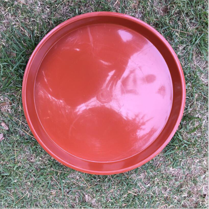 10 Pcs Round Red Plastic Flower Plant Pot Saucers Water Tray Base