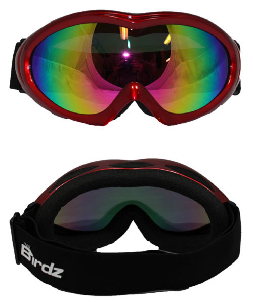 Find BIRDZ ICE BIRD SKI GOGGLES SNOW MOBILE SNOWBOARD RED REVO LENS in