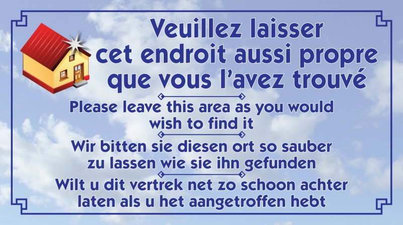 Veuillez laisser cet endroit propre ND EBCD Signalétique
