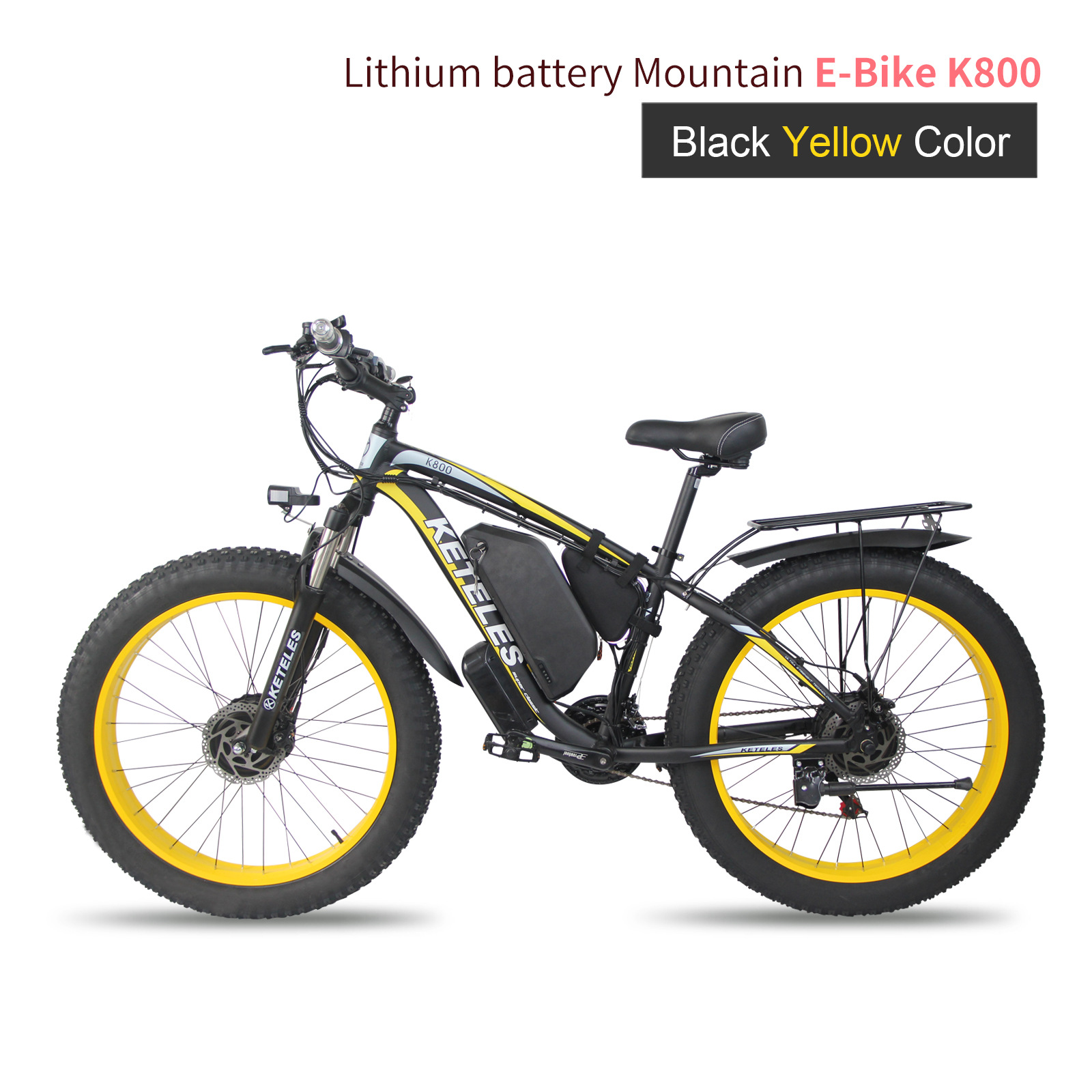 Dual Motor Electric Bike 2000W Fat E Mountain Ebike