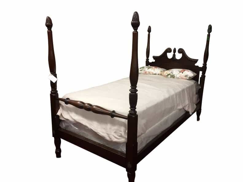 Best Price Antique Poster Bed, Mahogany Carved Pineapple Bed For Sale