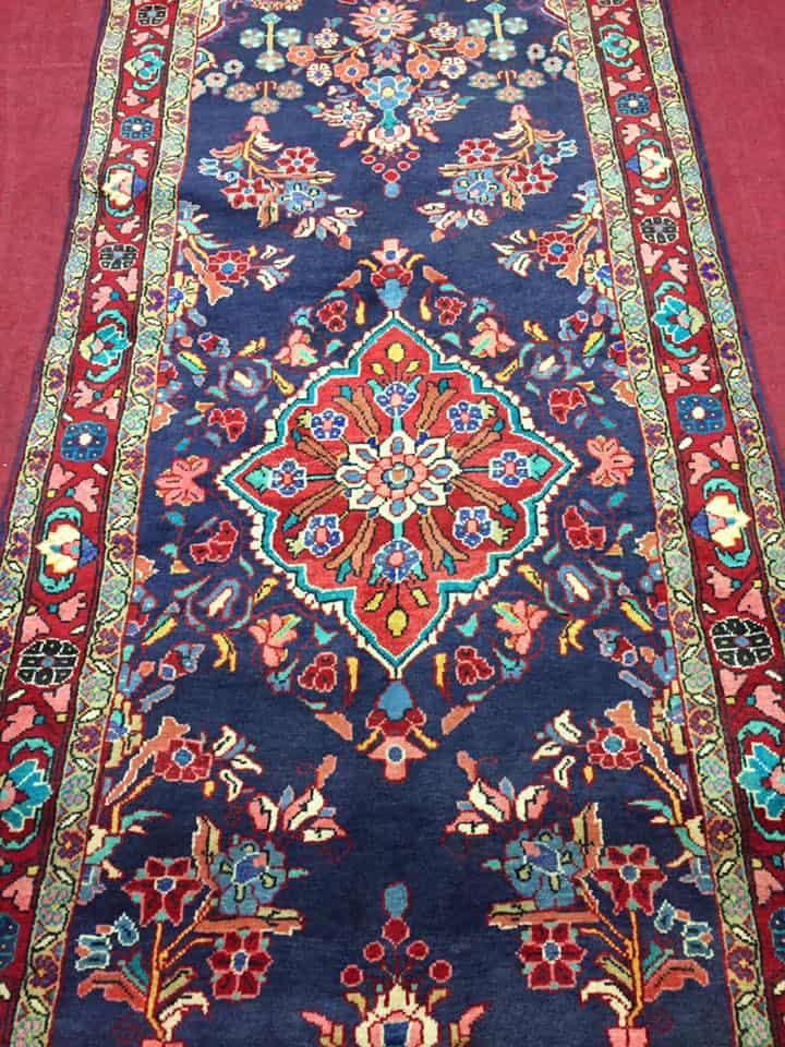 Blue Persian Runner 3' 7" by 10' 1" "SOLD" What is it Worth?
