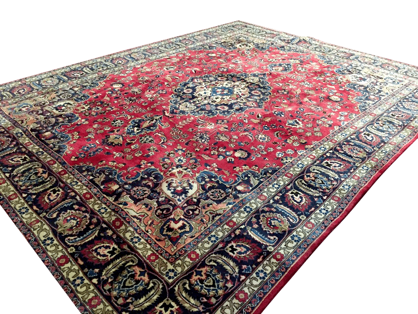Best Price Mashad Persian Carpet 9 ft 8″ by 12 ft 5″ “Sold” For Sale