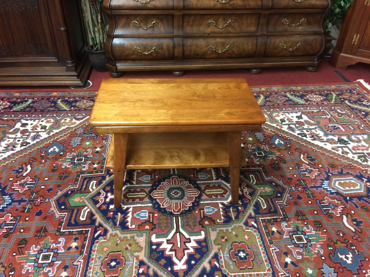 Vintage Maple End Table, Mid Century Table