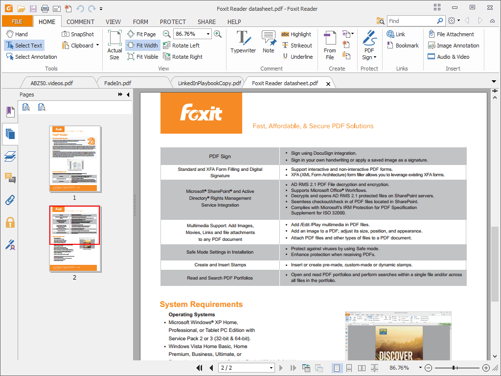 PDF Editor Foxit Phantom PDF Standard 7 Review and Features