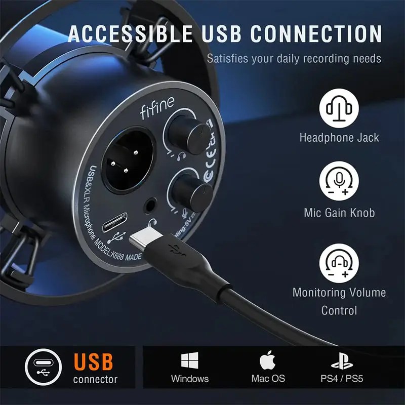 FIFINE K688 XLR/USB Microphone EC MALL อีซีมอลล์