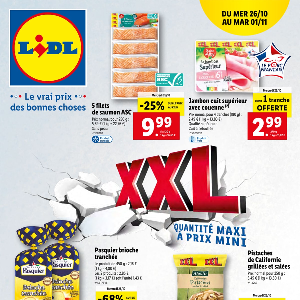 Catalogue Lidl "XXL" du 26 octobre au 1er novembre 2022