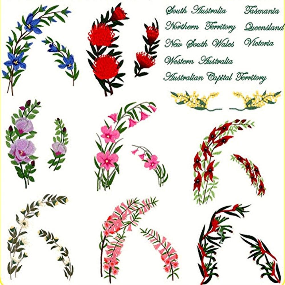 Aussie State Floral Emblem Placemat Designs by Dawn Johnson Echidna