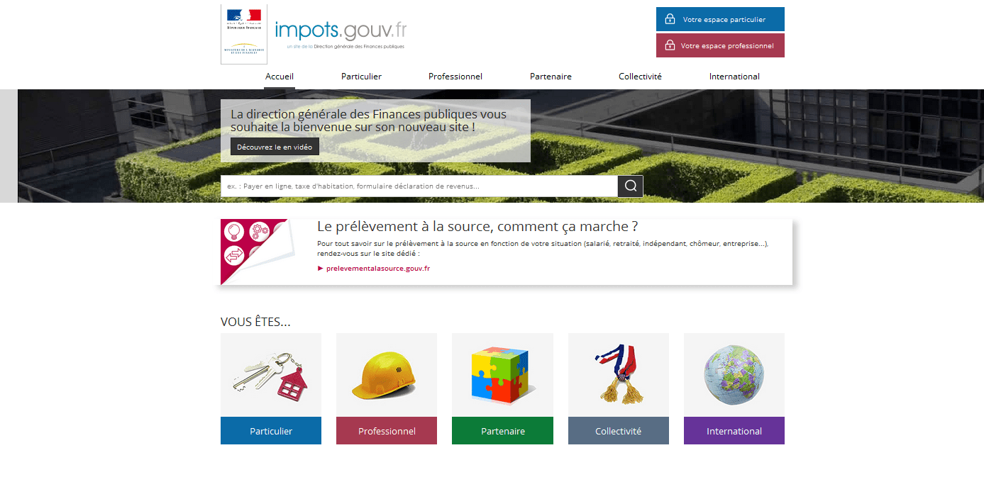 Authentification impots.gouv.fr