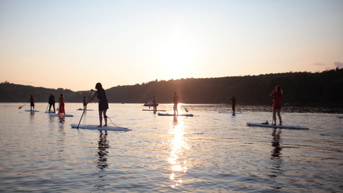 Rental SainteMargueriteduLacMasson, municipal jetty Echo Aloha SUP