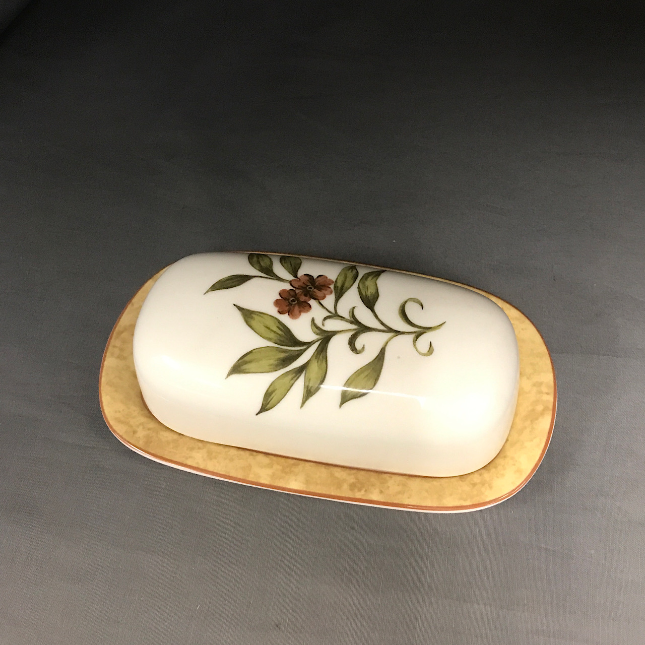 Royal Doulton Cinnabar Covered Butter Dish Echo's China