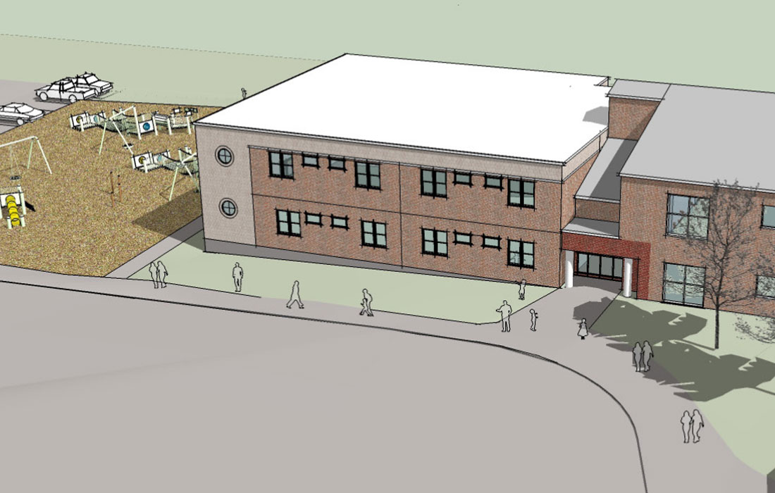 Construction Underway at Lincoln Akerman School Eckman Construction