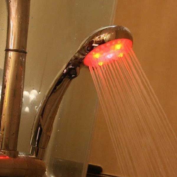 Led light shower head