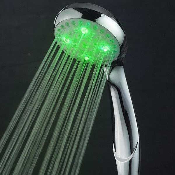 Led light shower head