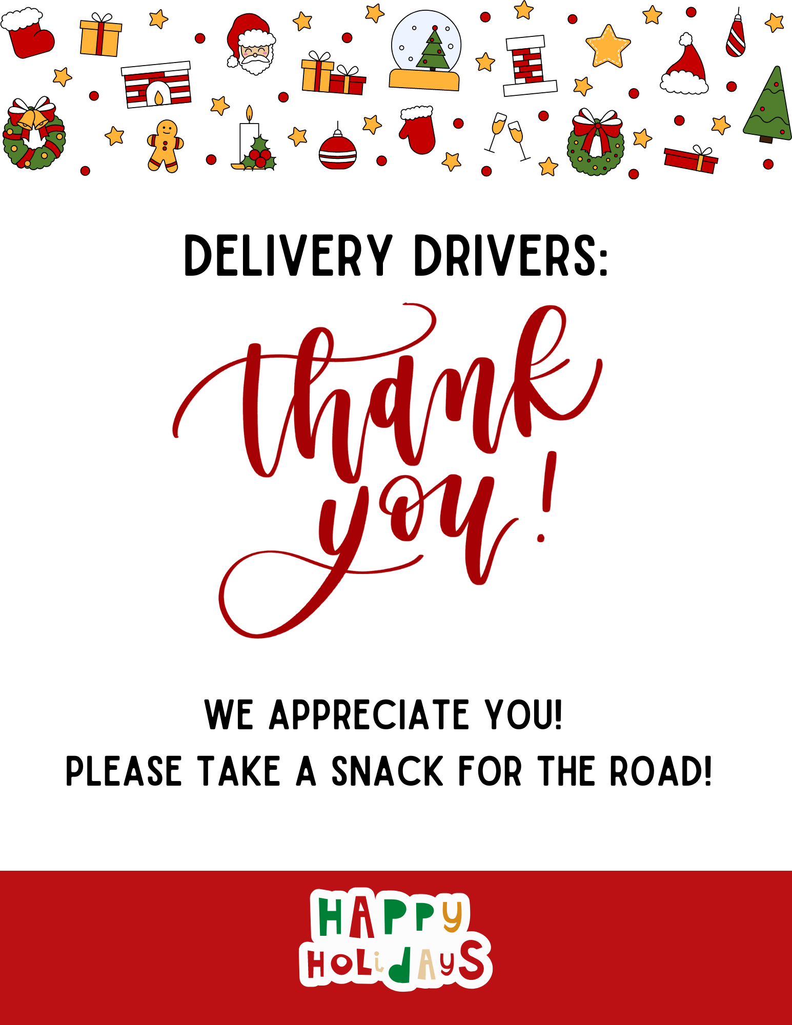 Make a Treat Station for your Delivery Drivers! — ECLetters Maryland