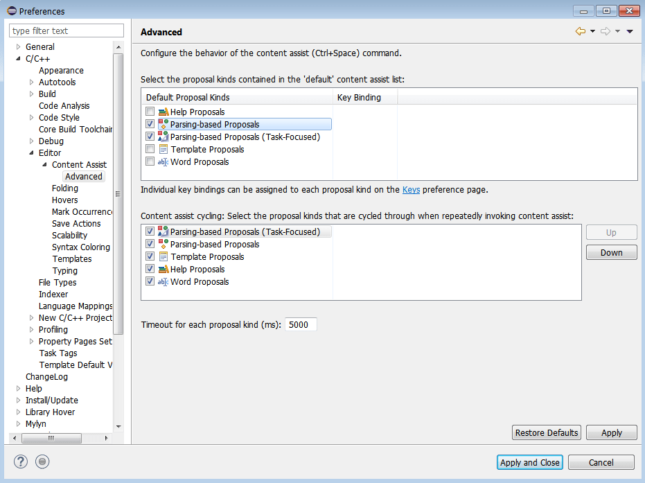 Eclipse Community Forums C / C++ IDE (CDT) » Enabling auto complete in