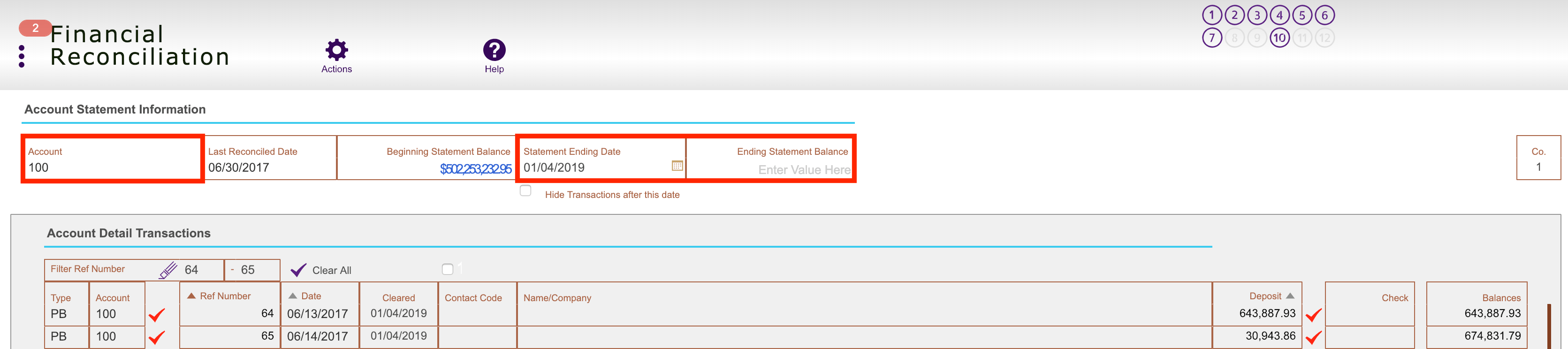 Clearing a Range of Checks ECL Help Desk