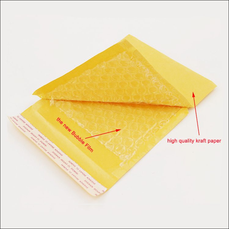 Kraft paper bubble mailer