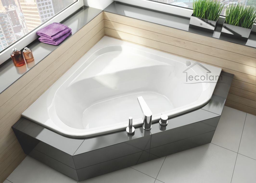 Badewanne Eckwanne Dida 130 x 130 cm ECOLAM