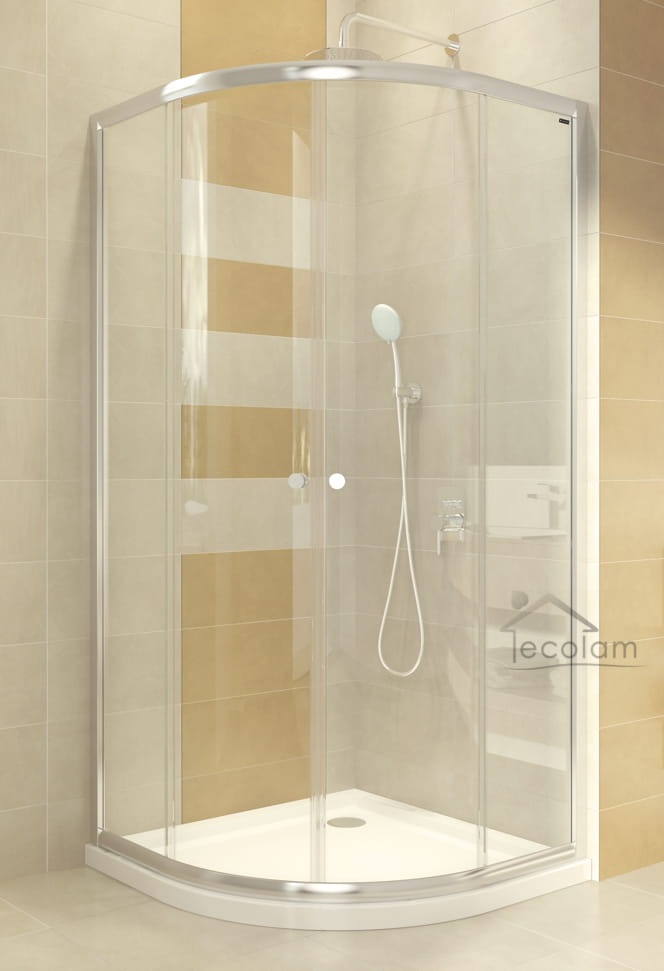 Duschkabine Dusche transparentes Glas 90x90 cm R55 185 cm