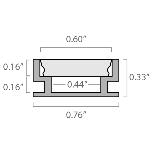 KLUS Aluminum Channels for LED Strip Lights HRALU Aluminum Extrusion